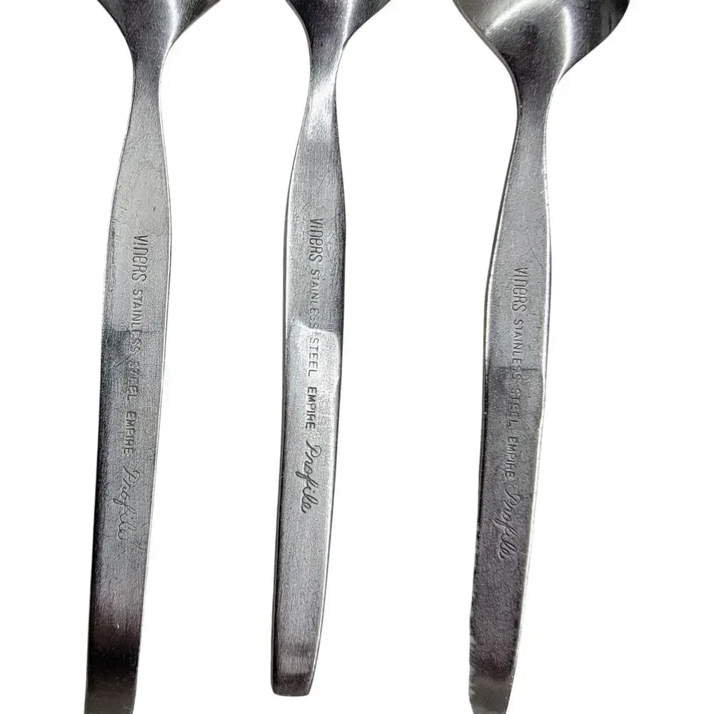 Viners Empire Profile Stainless Steel Teaspoons 6 Pc Set Gazelle Logo Vintage